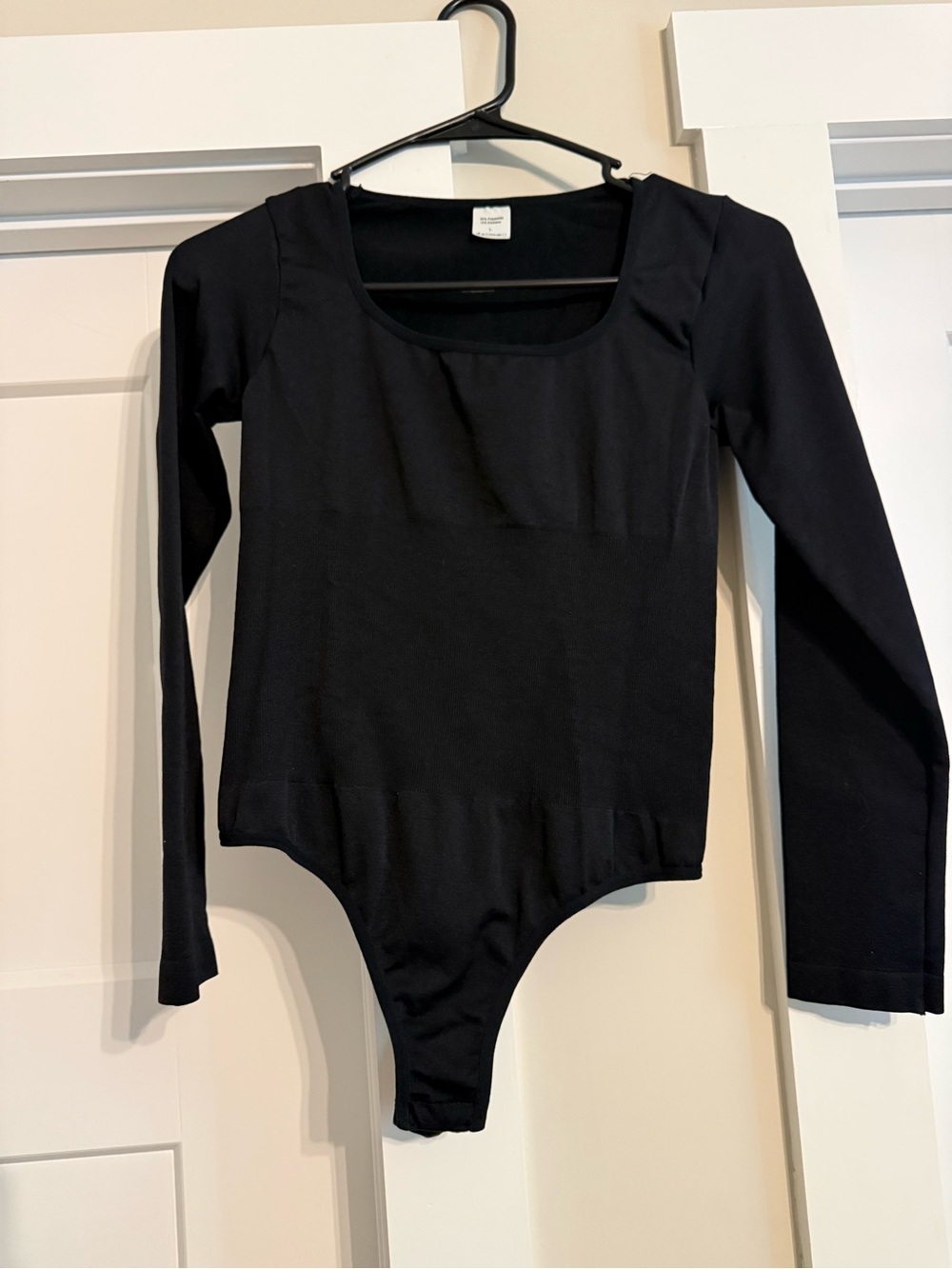 Women’s Long Sleeve Black Scoop Neck Bodysuit